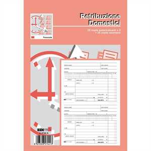 Blocco retribuzione domestici 25X3 autoricalcante