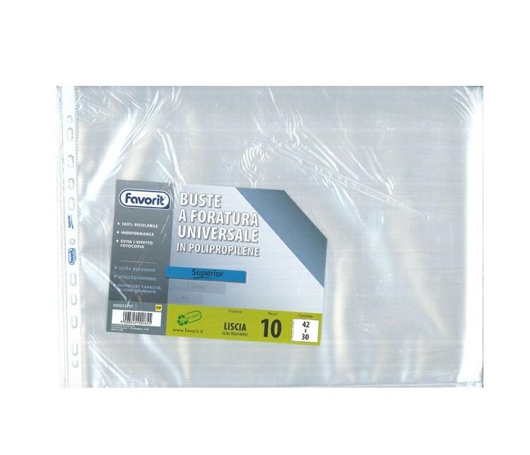Busta con fori lato corto 42x30 Superior Liscia in Naturene
