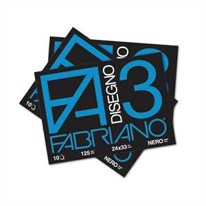 FABRIANO Album F3 Nero cm24x33 f10 gr125
