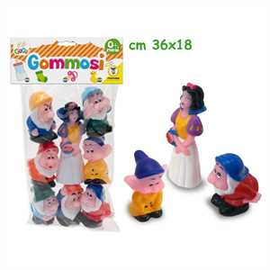 GOGO - GOMMOSI 7 NANI CON PRINCIPESSA 9 CM PRINC. 15 CM