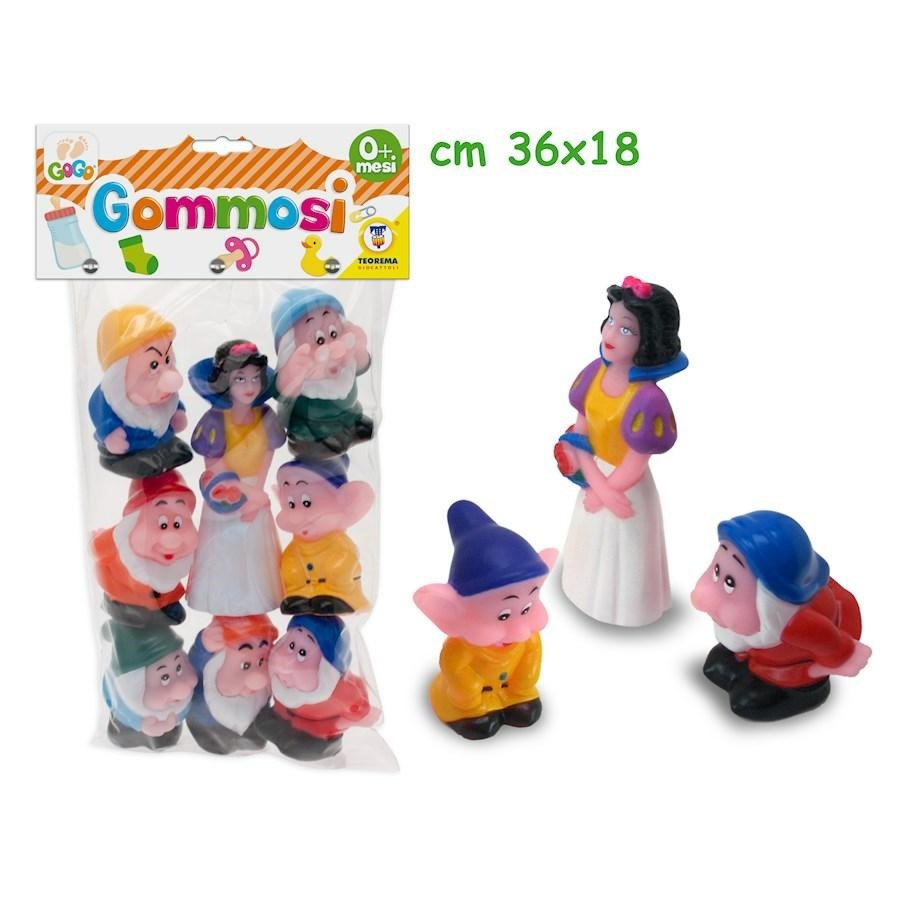 GOGO - GOMMOSI 7 NANI CON PRINCIPESSA 9 CM PRINC. 15 CM
