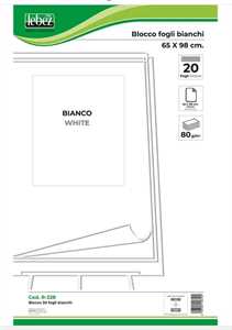 BLOCCO LAVAGNA 20FG BIANCHI DA 80GR 65x98CM