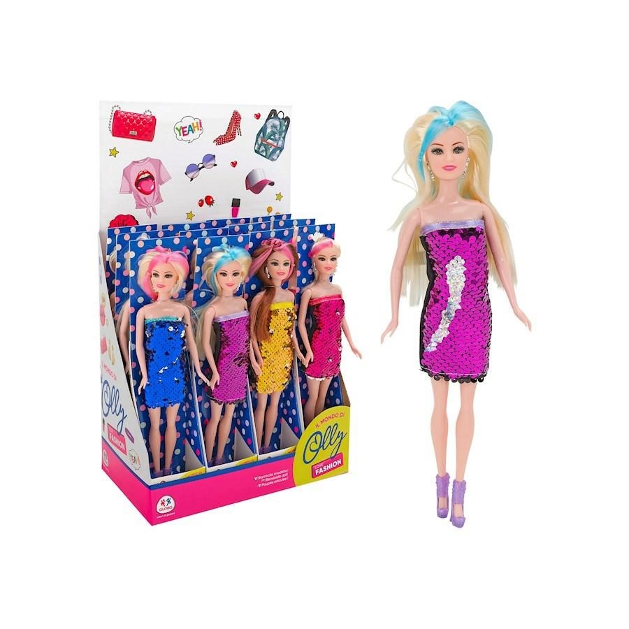 FASHION DOLL C/VESTITO PAILETTES