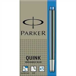 CARTUCCE STANDARD Quink 5pz Blu STILO PARKER
