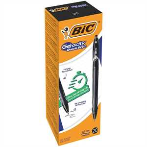 BIC GEL-OCITY QUICK DRY Nero pz12 INTENSITY