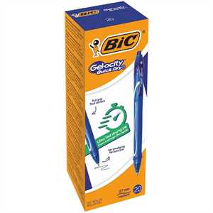 BIC GEL-OCITY QUICK DRY Blu pz12 INTENSITY