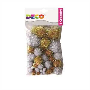 POMPONS LAME' ARG/ORO-BUSTAPZ.40