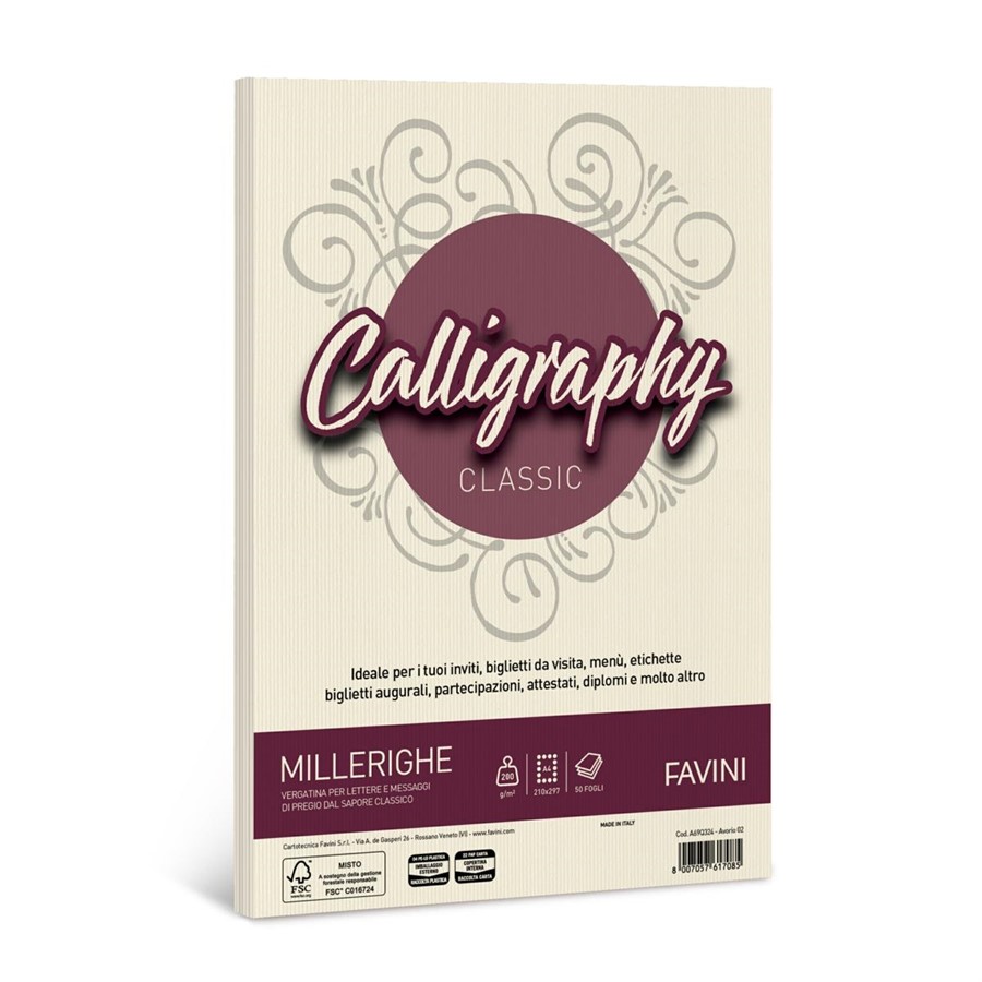 Calligraphy MILLERIGHE gr200 AVORIO A4 f50