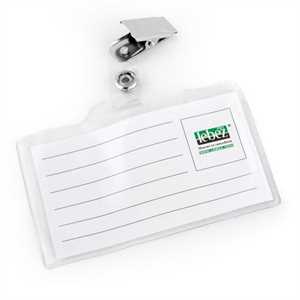 PORTA BADGE 60x93mm pz50 CON CLIP METALLO