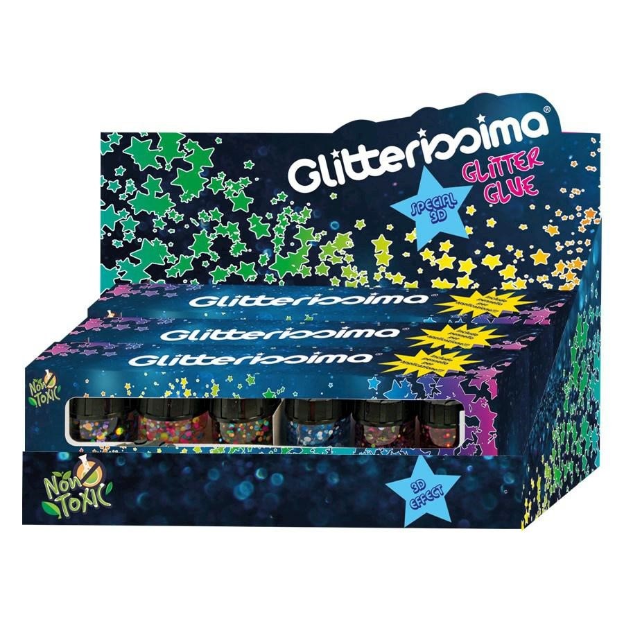GLITTER GLUE 30 SET DA 6 BARATTOLI  NEW