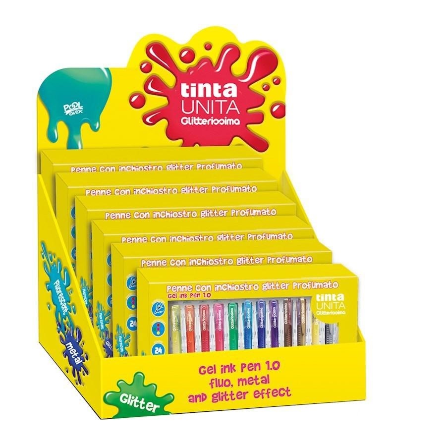 EXPO 6 VALIGETTE 24PENNE FLUO/METAL/GLITTER IN BOX PVC RIGIDO