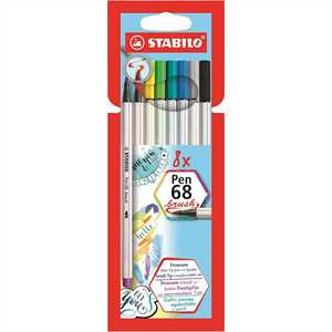 STABILO PEN 68 BRUSH pz8 ast.cartone