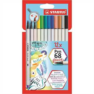 STABILO PEN 68 BRUSH pz12 ast.cartone