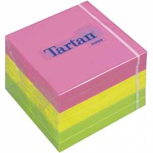 FOGLIETTI RIPOSIZIONABILI TARTAN NEON mm76X76
