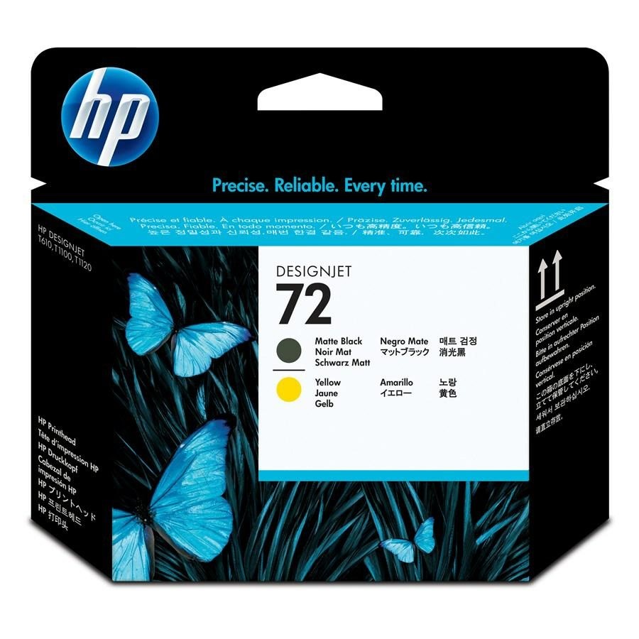 HP TESTINA Nero Opaco/Giallo N.72    C9384A