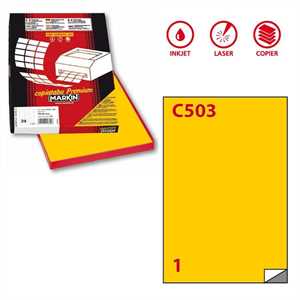 Etichette COLOR A4 105X48 (C504) GIALLO