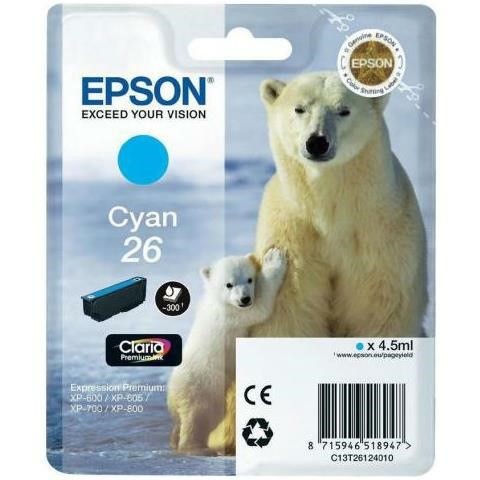 EPSON Ink-Jet CIANO N.26 *T261240* XP600/605/700/800