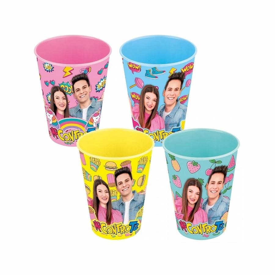 BICCHIERE IN PLASTICA 260ML RAINBOW CUP ME CONTRO TE