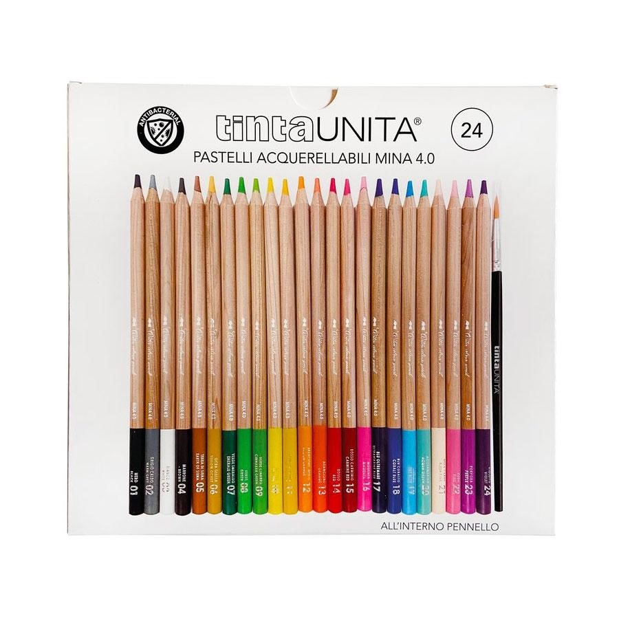 Pastelli da 24 Acquerellabili Mina 4.0 sc.cartone Tintaunita