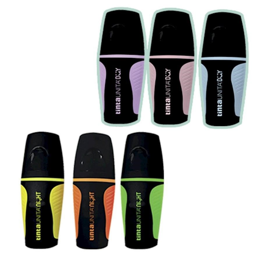 Expo 72PZ Mini EVIDENZIATORI 3Fluo/3Pastel TintaUNITA Night&Day