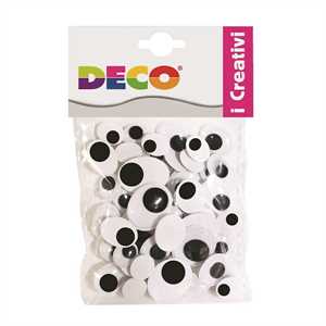 OCCHI MOBILI ADESIVI OVALI mm14x18 100pz