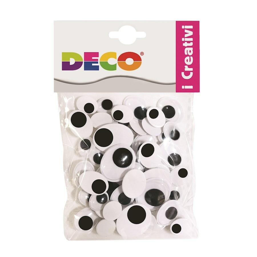 OCCHI MOBILI ADESIVI OVALI mm14x18 100pz