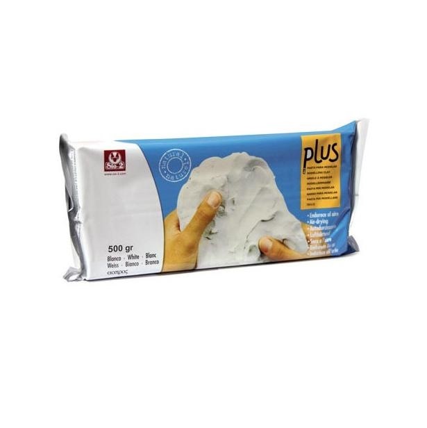 PLUS PASTA PER MODELLARE BIANCA GR500(ARGILLA NATURALE)