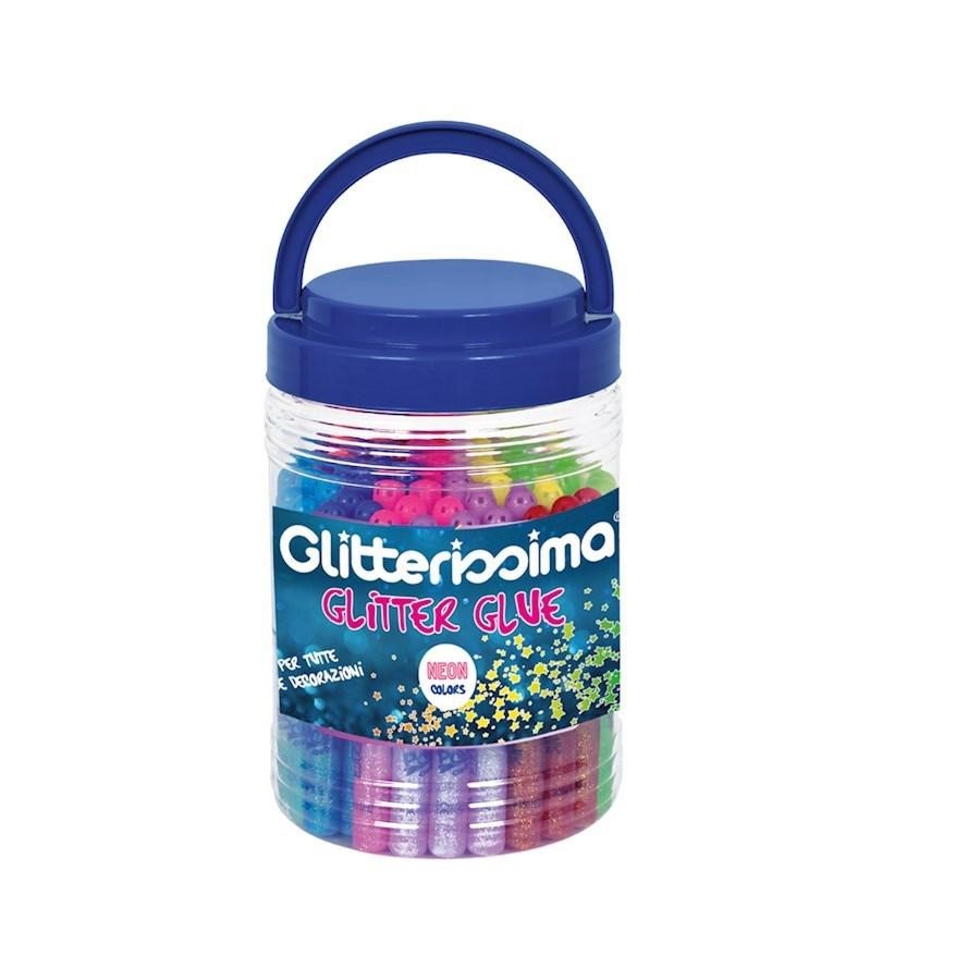 GLITTER GLUE 10,5ML BARATTOLO PZ.50 NEON COLORS