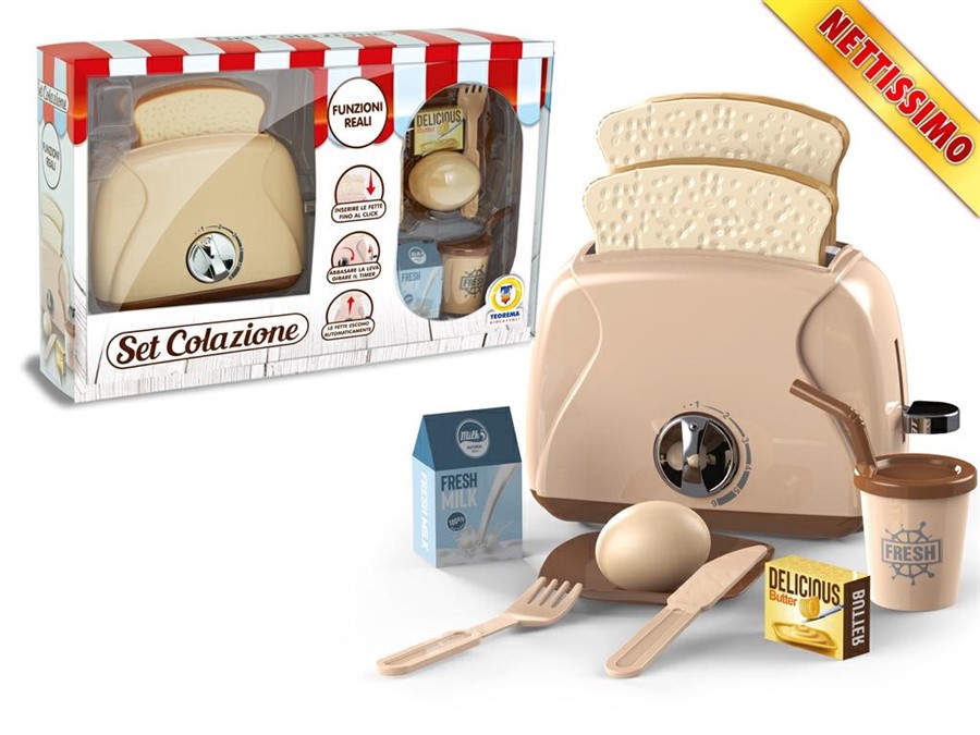 GRANDE CHEF - SET COLAZIONE TOSTAPANE CON FUNZIONI REALI