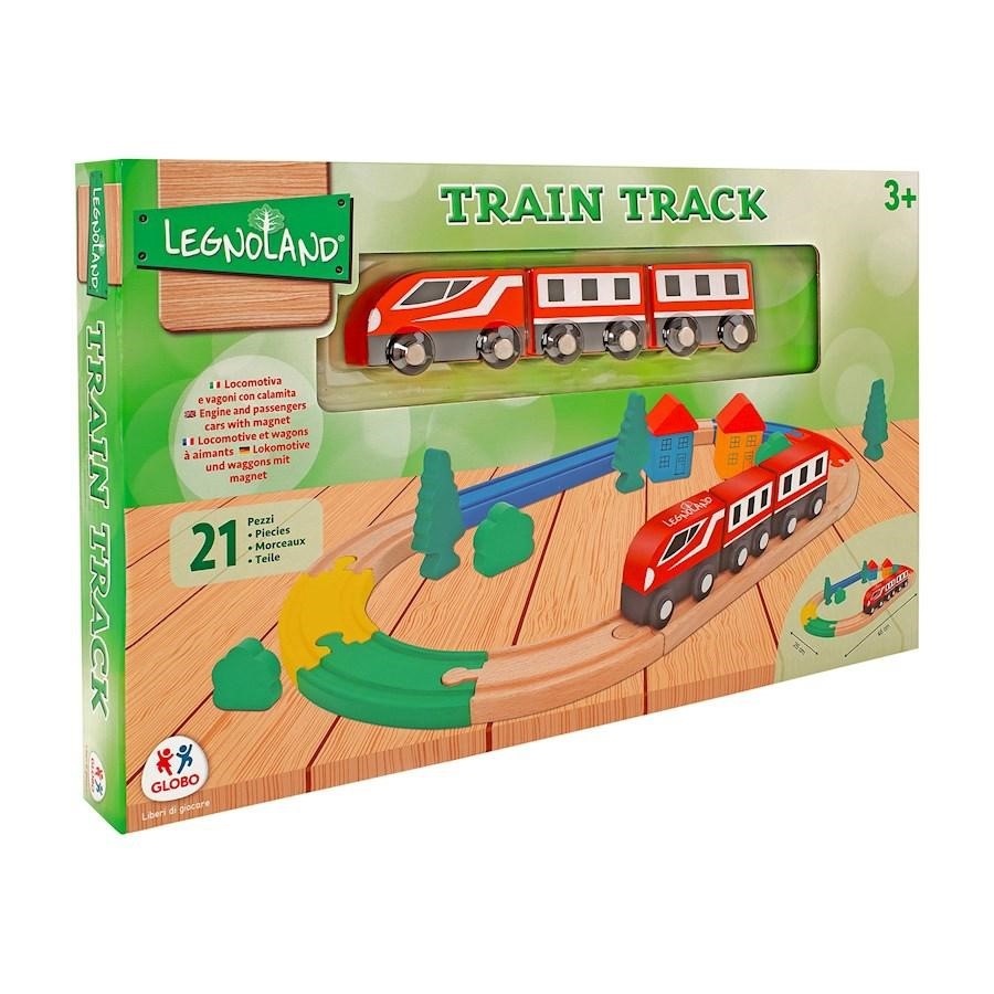 PISTA TRENO MAGNETICO IN LEGNO 21pz