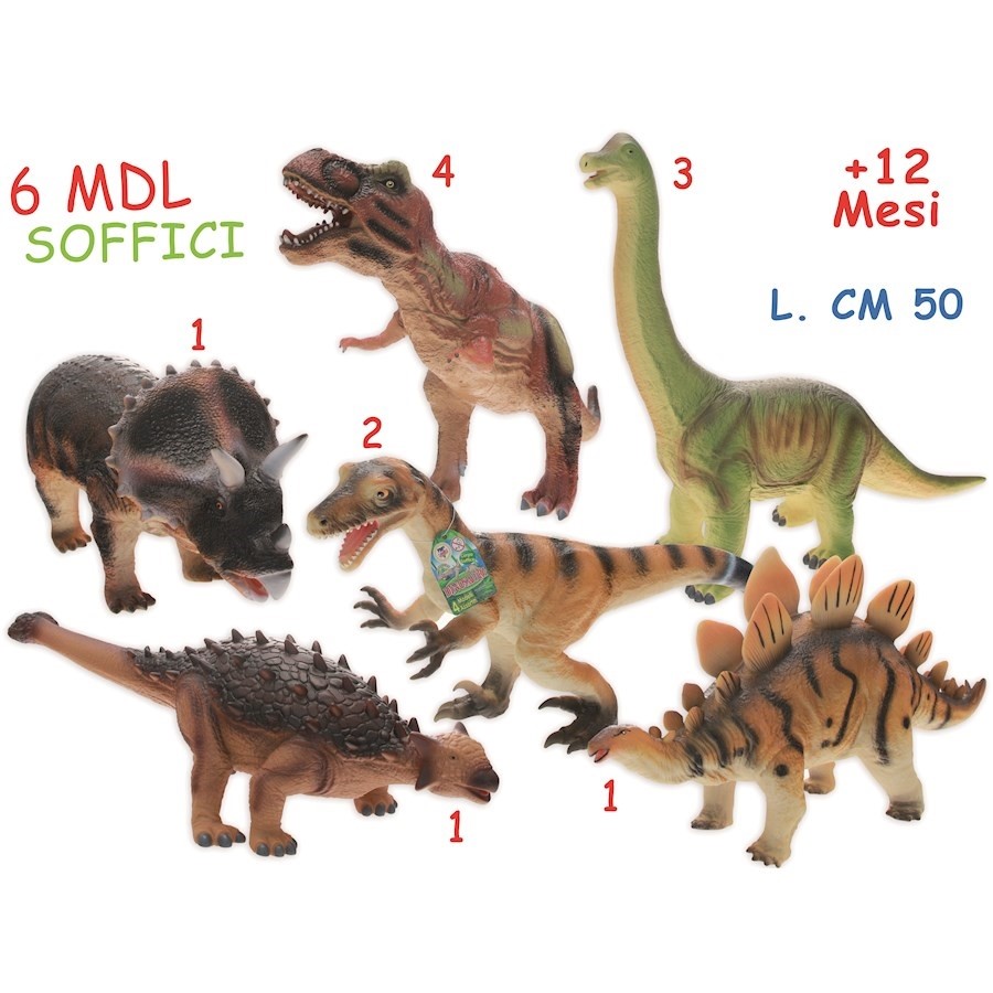 GEO NATURE - DINOSAURI SOFFICI GRANDI 50CM