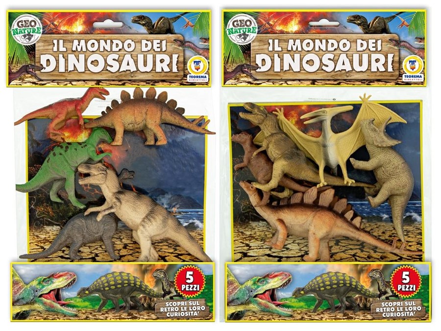 GEO NATURE - DINOSAURI RIGIDI 5PZ