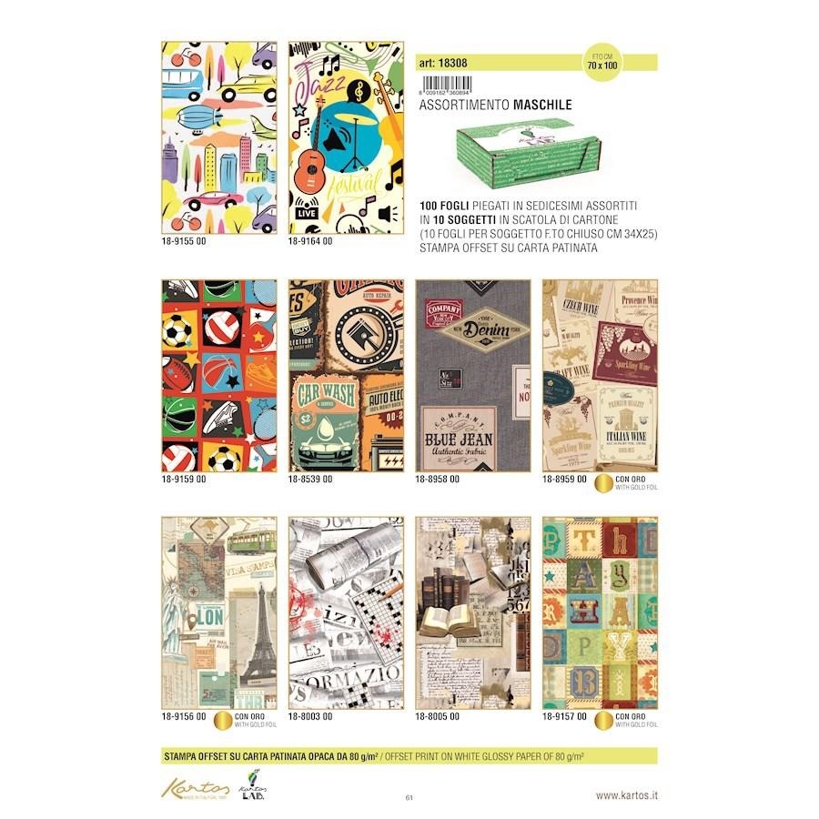 CARTA REGALO 100X70 100FF ASS. MASCHILE