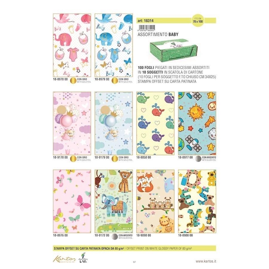 CARTA REGALO 100X70 100FF ASS. BABY