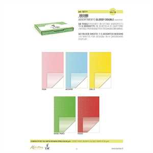 CARTA REGALO 100X140 DOUBLE RIGHE E POIS FF50