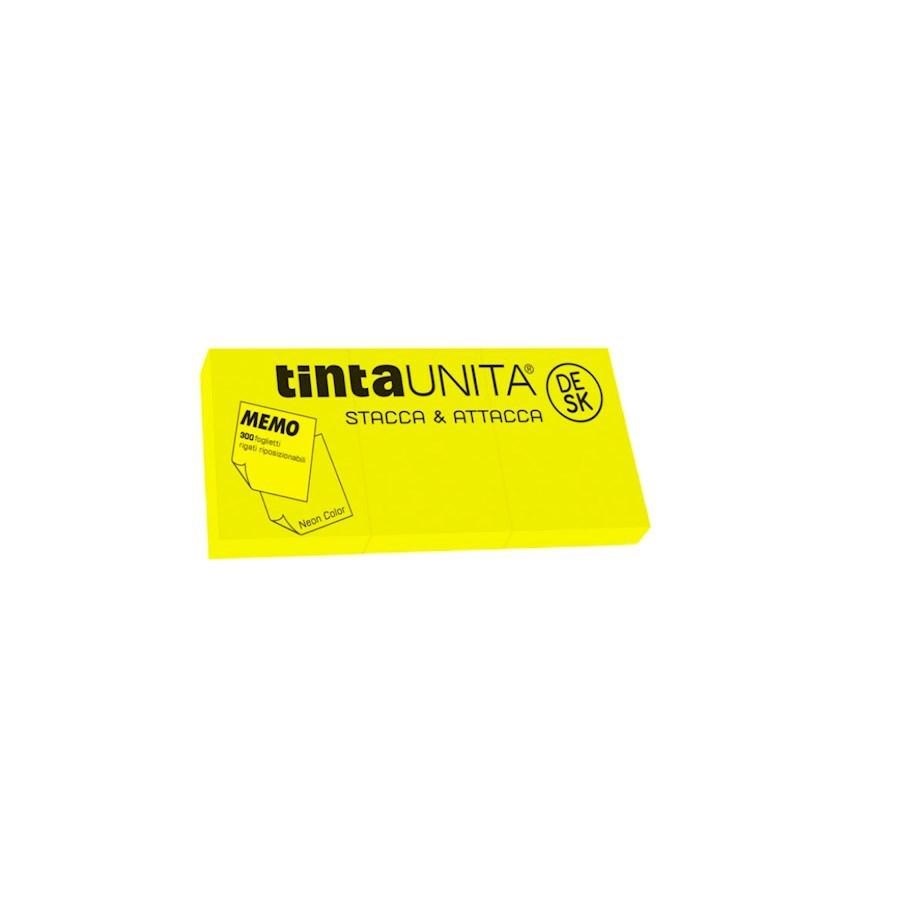 FOGLIETTI STACCA&ATTACCA 38X51 GIALLO FLUO 100FF TintaUNITA DESK