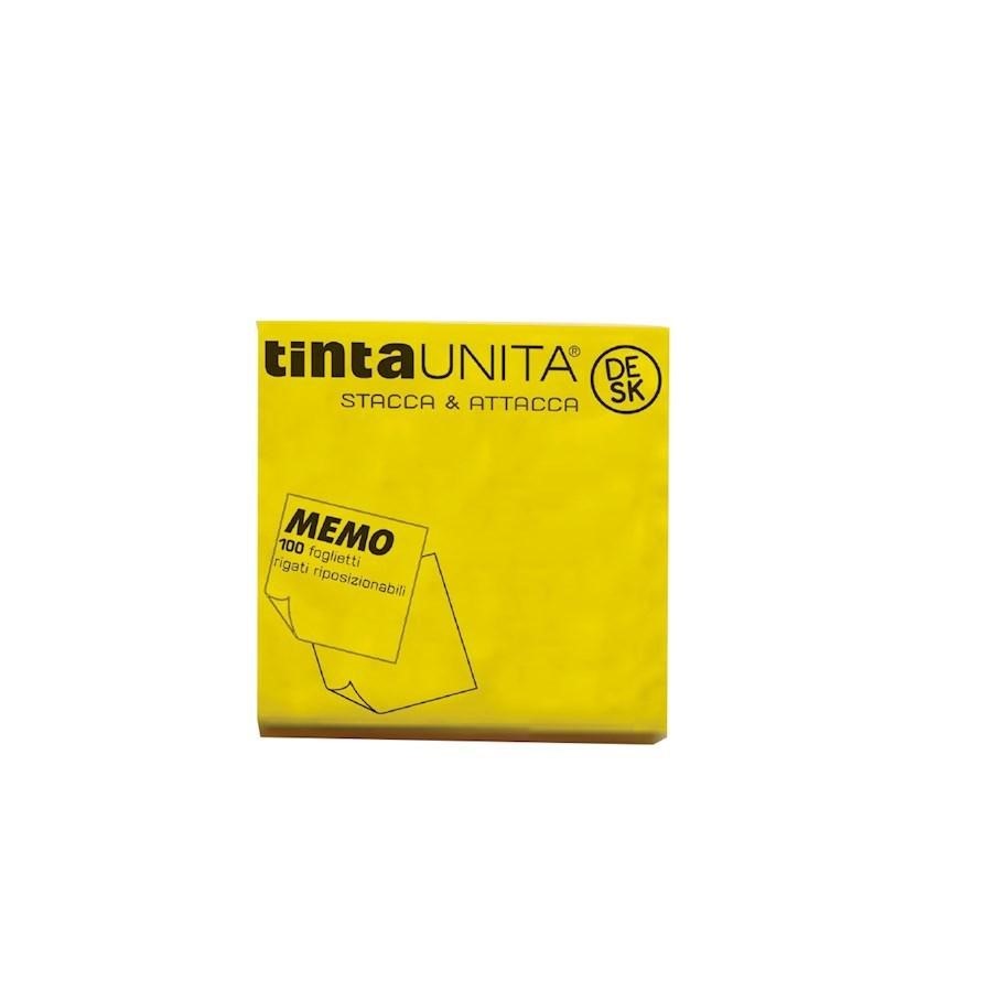 FOGLIETTI STACCA&ATTACCA 75X75 GIALLO FLUO 100FF TintaUNITA DESK
