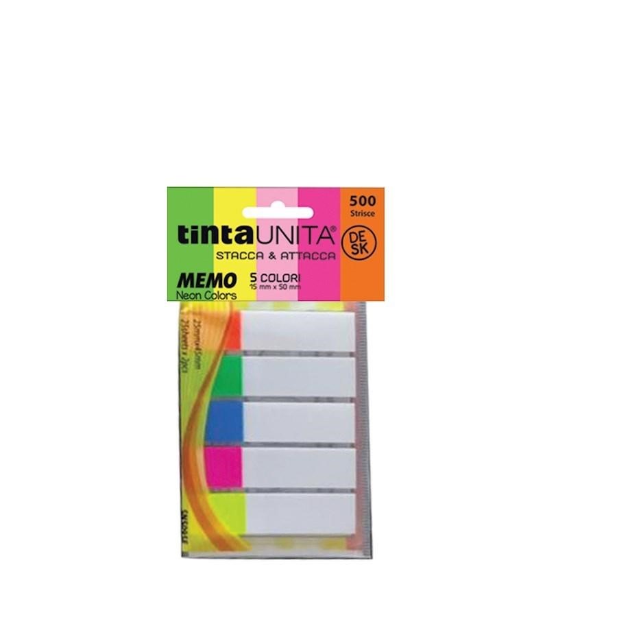 SEGNAPAGINA TintaUNITA DESK NEON/TRASPARENTE 12X45 5COLORI 25FF