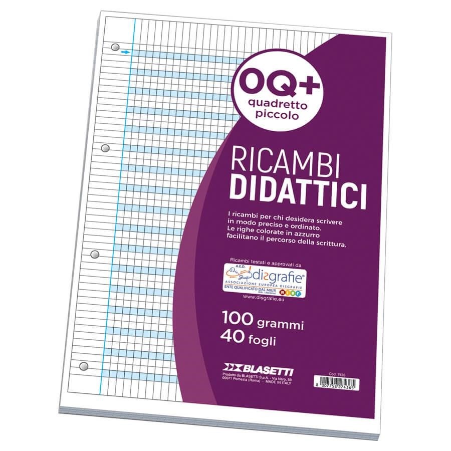 RICAMBI DISGRAFICI QUADRETTO 0,5cm DOPPIOSPAZIO(0Q+)A4 100GR40F 7436