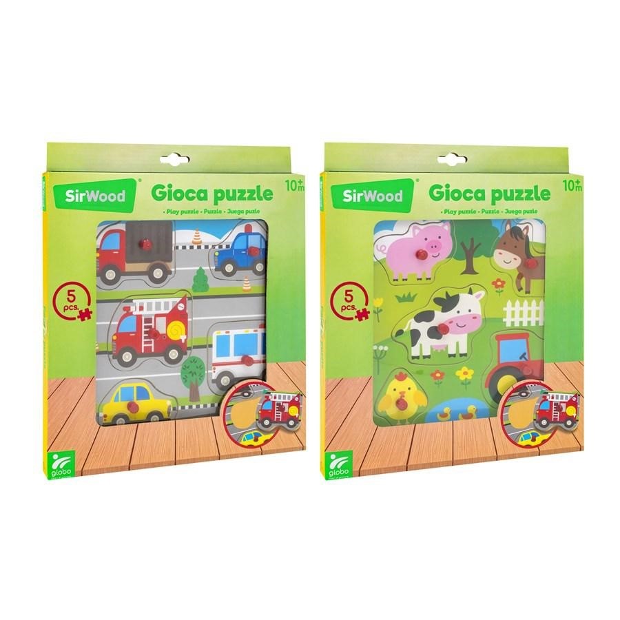 PUZZLE IN LEGNO C/PIOLI cm21,5x21,5x0,7