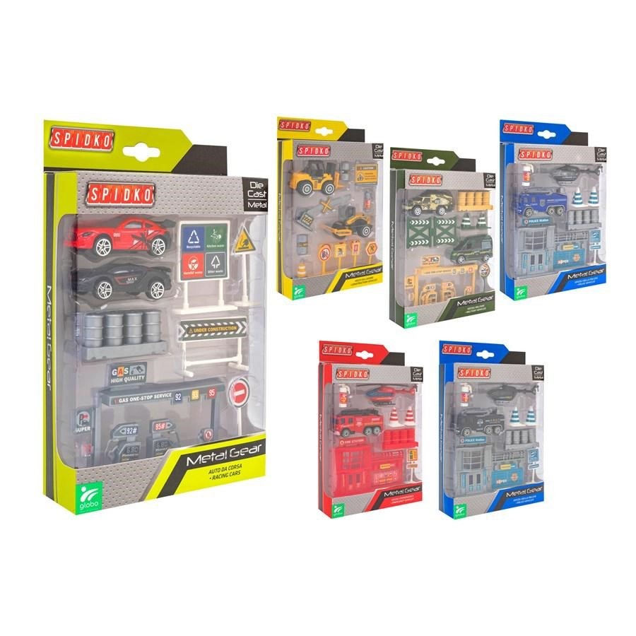 SET 2 VEICOLI DIE CAST C/ACCESSORI
