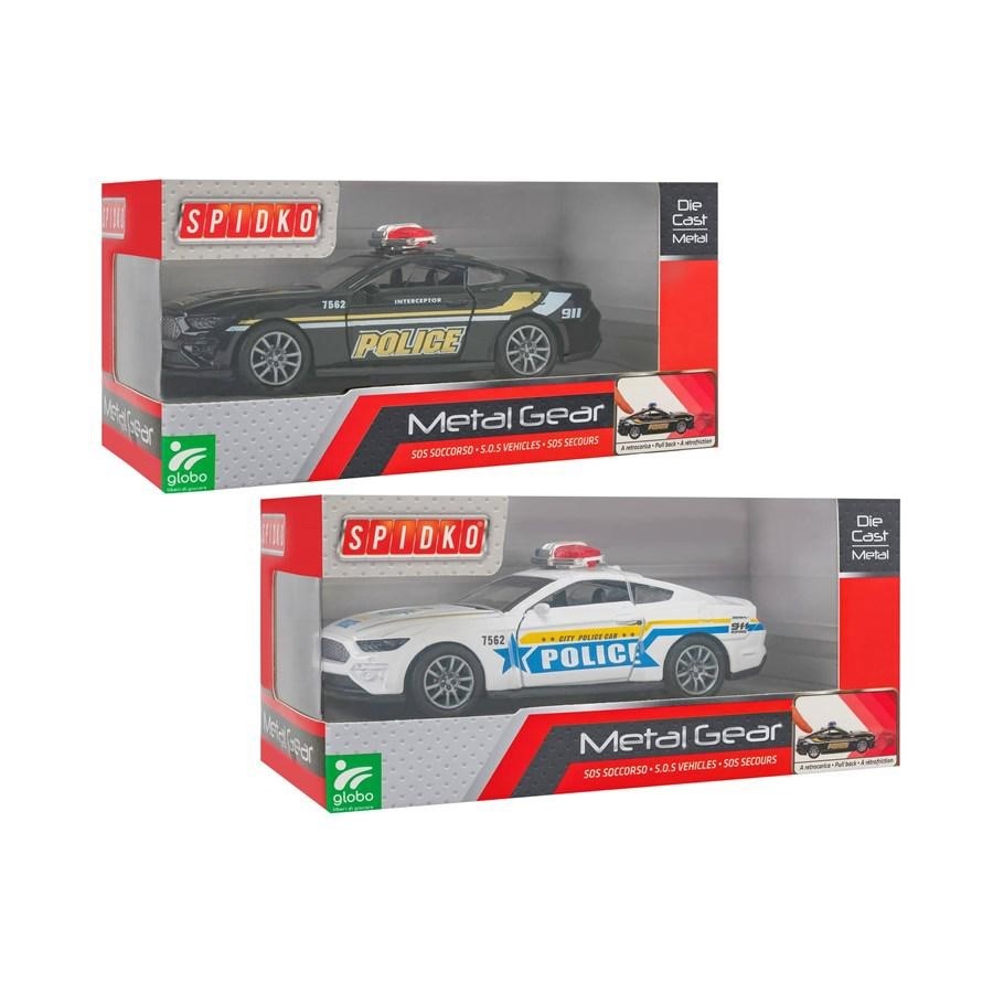 AUTO POLIZIA A RETROMARCIA DIE CAST 1:32 2 ASS