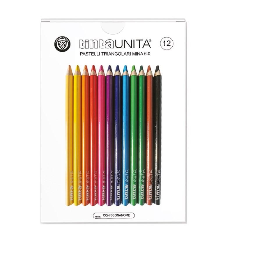 PASTELLI DA 12 TRIANGOLARI MINA 6MM 60011 TINTAUNITA
