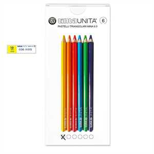 PASTELLO GIALLO 10 TRIANGOLARE MINA 6MM 6PZ 60034 TINTAUNITA