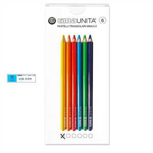 PASTELLO CELESTE 19 TRIANGOLARE MINA 6MM 6PZ 60037 TINTAUNITA