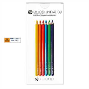 PASTELLO BLU OLTREMARE 17 TRIANGOLARE MINA 6MM 6PZ 60039 TINTAUNITA