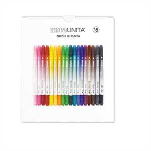 Pennarelli BRUSH bipunta da 18 TINTAUNITA Cod.60029