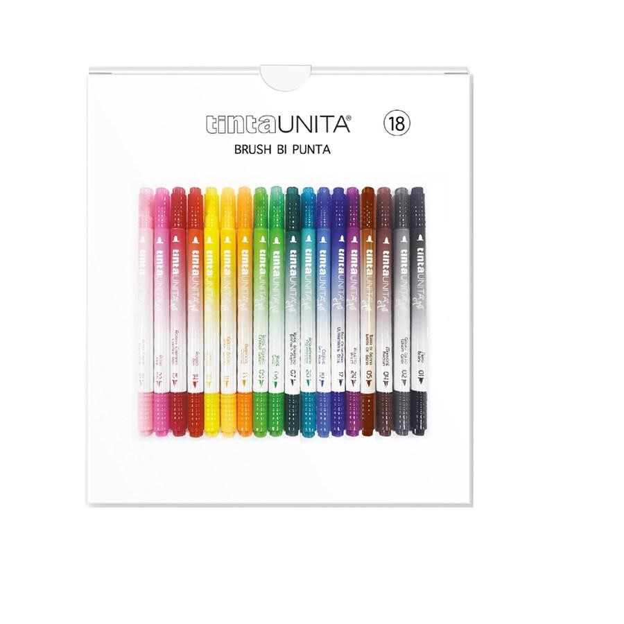 Pennarelli BRUSH bipunta da 18 TINTAUNITA Cod.60029