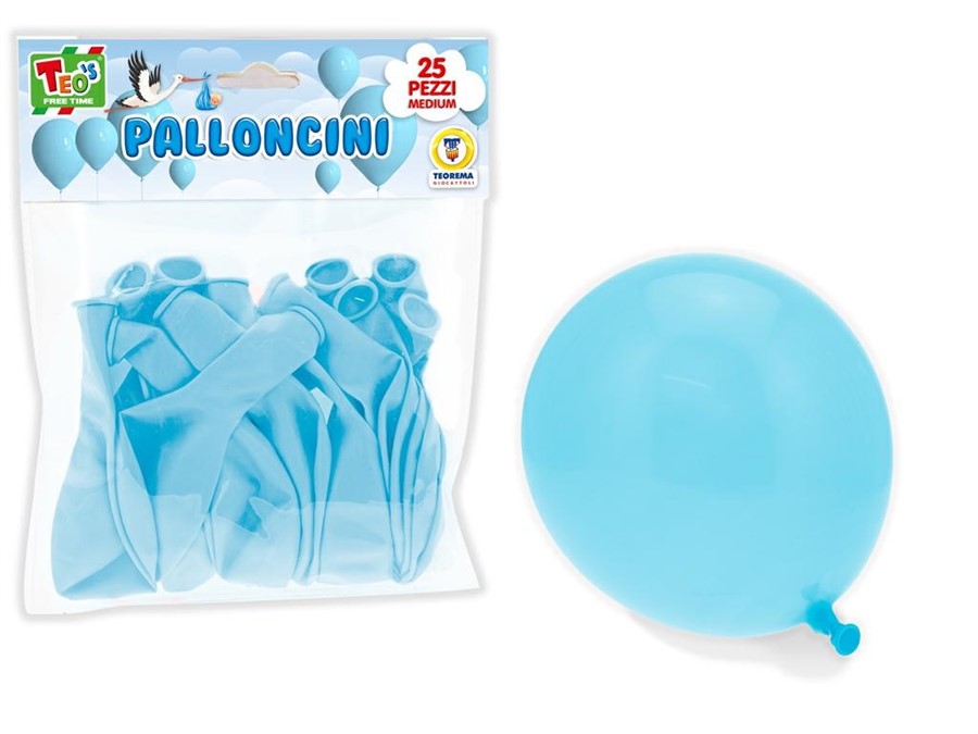 TEO'S PALLONCINI PZ.25 BLU 25 CM