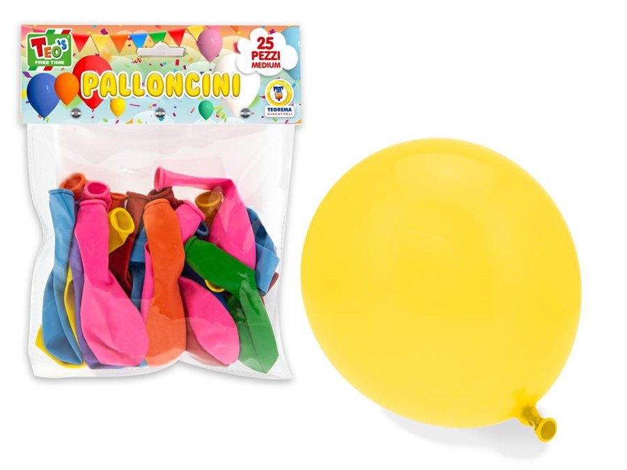 TEO'S PALLONCINI PZ.25 ASSORTITI 25 CM
